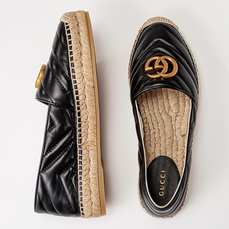 Amazon.com | GUCCI(グッチ) Women's Espadrille Shoes, Black